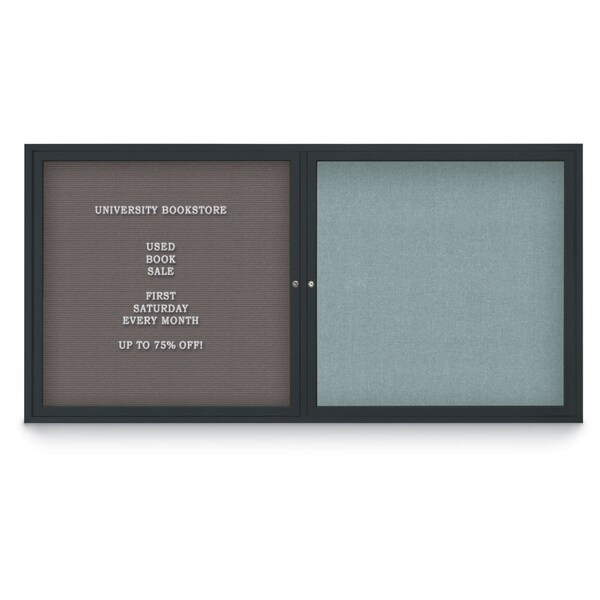 Corkboard, 24"x36", Surf/Bronze